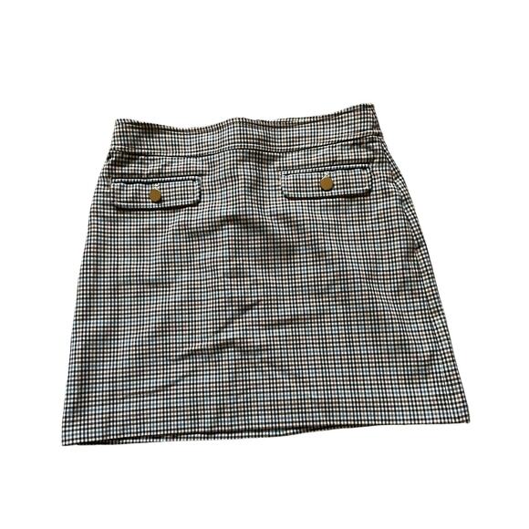 Loft Womens/Teen Straight Plaid Skirt Size 6 Petite Functional pockets Mini - Picture 1 of 6